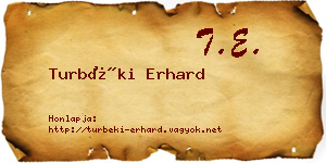 Turbéki Erhard névjegykártya